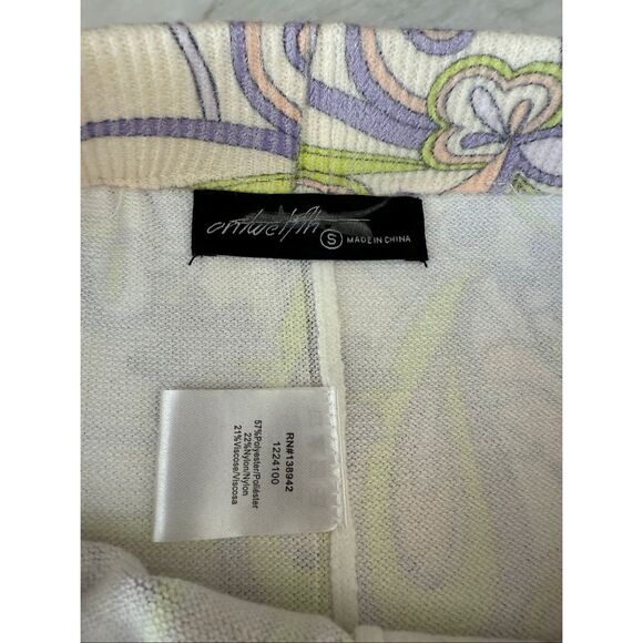 Women’s Retro Boho Flare Pants Size S Multicolor Floral Paisley Print Stretch - Picture 4 of 6